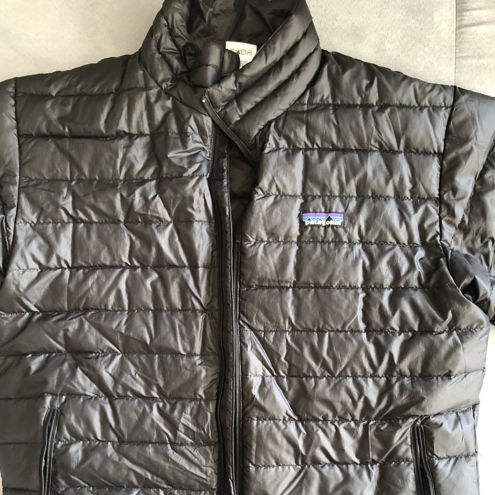 Black Patagonia down jacket